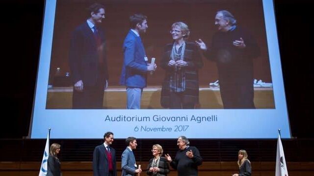 From left: John Elkan, Davide Botteri, Elena Cattaneo, Sergio Marchionne.